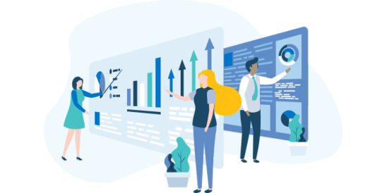 Graphic of EHS professionals managing onsite waste