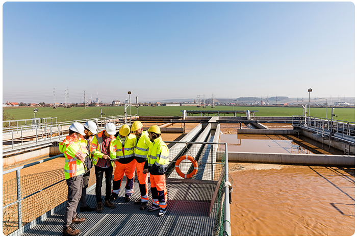 Frontline workers monitor water quality