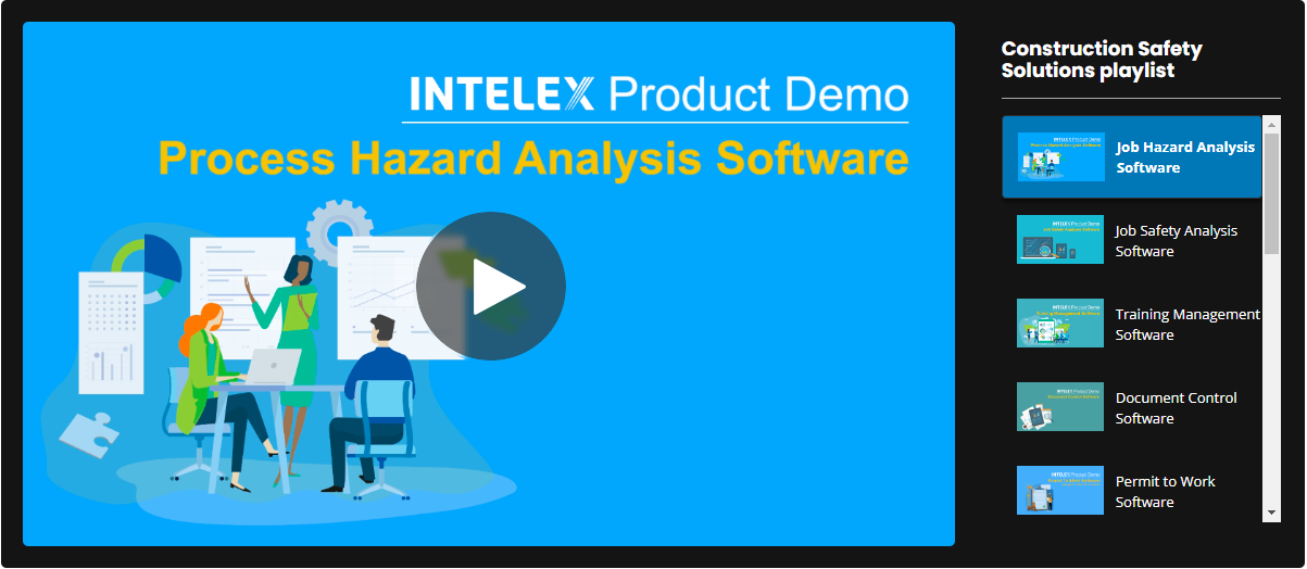 Screenshot of Construction Safety Solutions Playlist