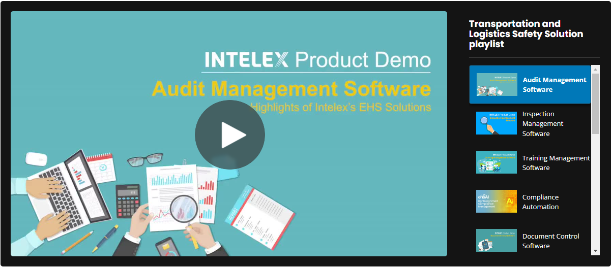 Screenshot of Transportation and Logistics Safety Solution