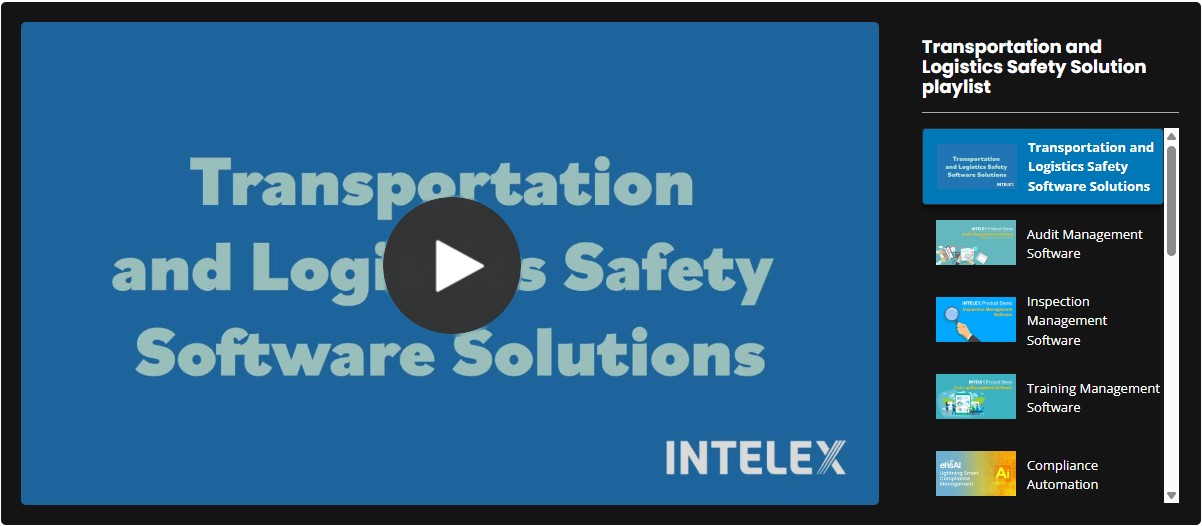 Screenshot of Transportation Safety Solutions Playlist