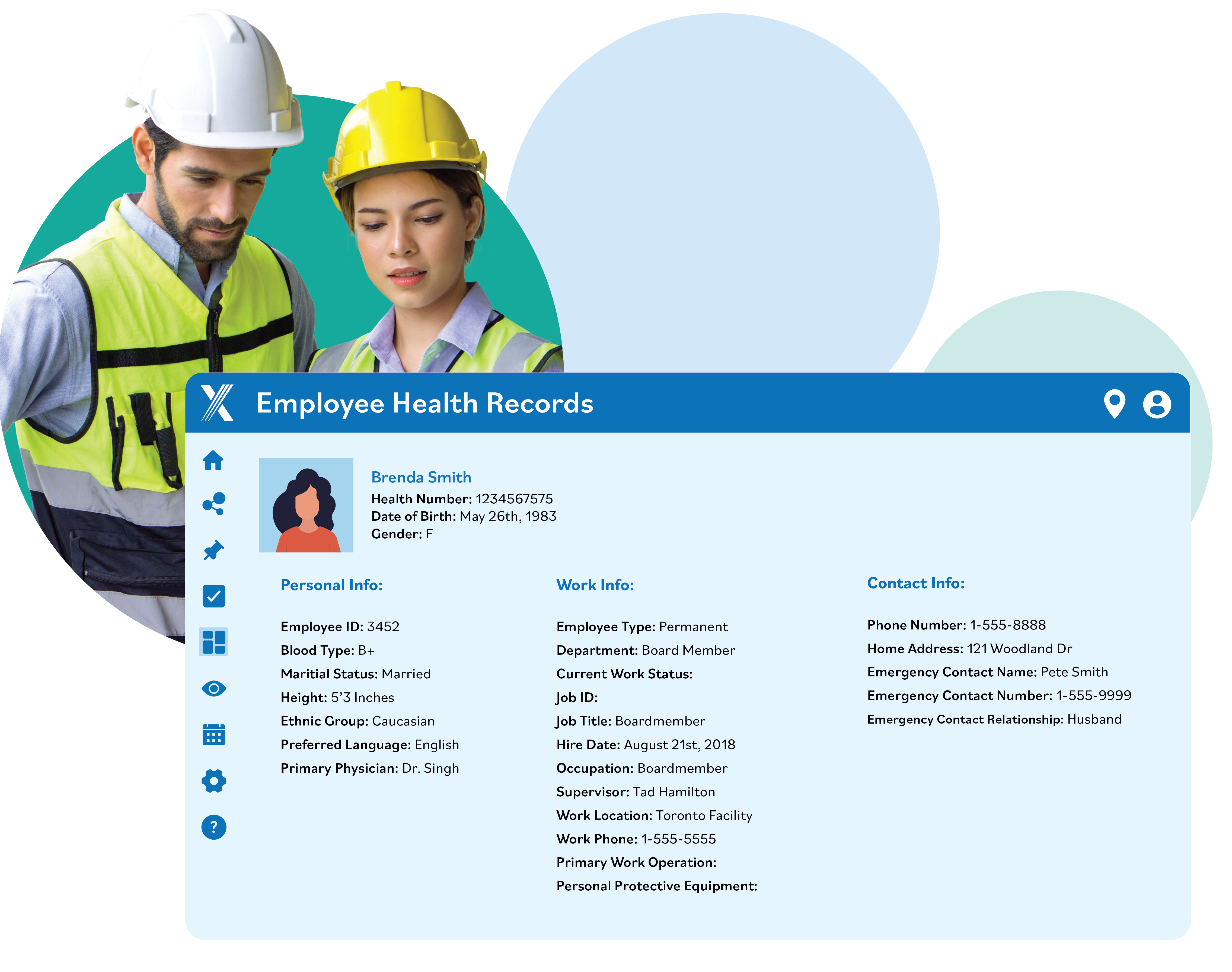 Screenshot of Intelex OCC Health software